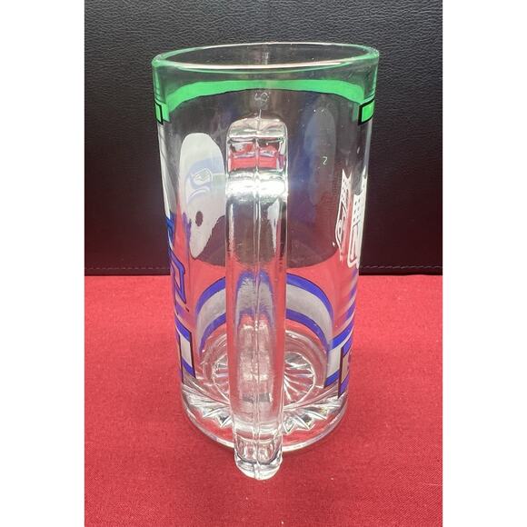Vintage Heavy Glass Beer Mug‎ NFL Seattle Seahawks Football 12 oz. - Picture 2 of 7